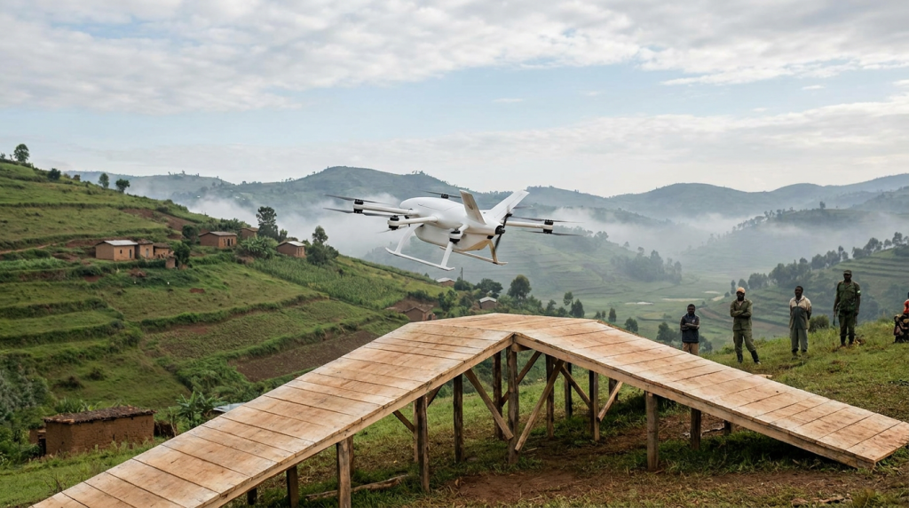 Drönarna som räddar liv: Rwandas medicintekniska revolution